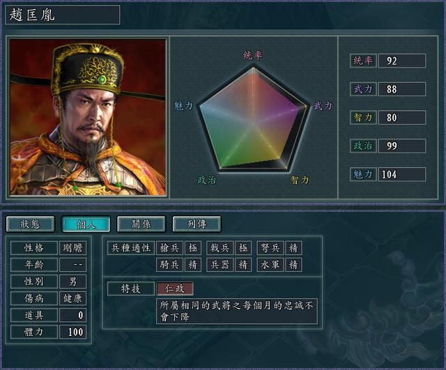 三国志11血色衣冠五维最高武将是谁（五维值排名TOP10武将）