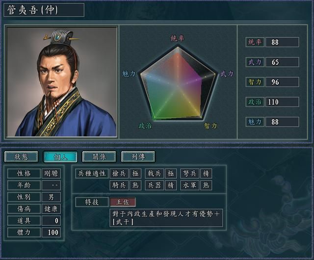 三国志11血色衣冠五维最高武将是谁（五维值排名TOP10武将）