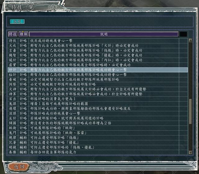 三国志11全特技测评合集15（深谋特技触发条件及评级一览）