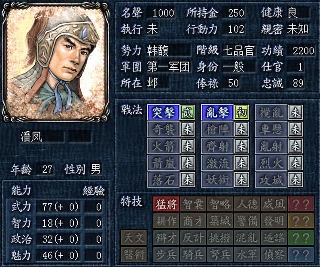 三国志8有哪些武将初始自带猛将称号（各势力猛将称号武将盘点）
