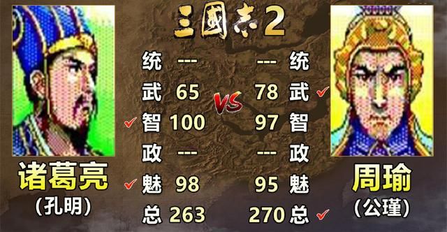 三国志系列中诸葛亮和周瑜谁更强（历代诸葛亮和周瑜属性对比）