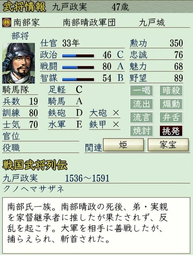 信长之野望6哪些将领骑兵等级最高（盘点骑兵技能A或以上的武将）