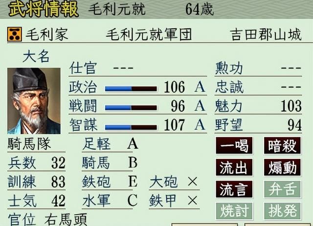 信长之野望6天翔记有哪些武将技能（八个武将技能效果说明）