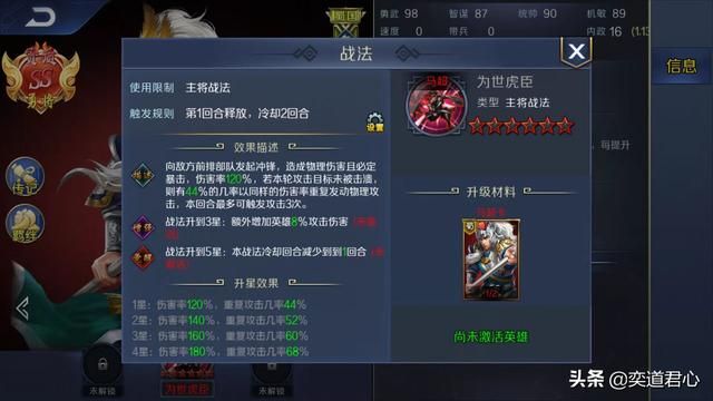 帝王之路马超英雄怎么样（马超属性战法英雄羁绊介绍）