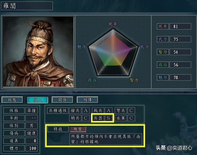 三国志11有哪些S级兵种冷门将领（被颜值耽误的六个S级兵种将领）
