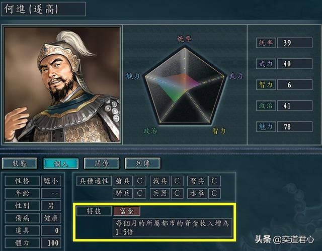 三国志11哪些武将特技应为富豪（九个有资格搭配富豪的武将）