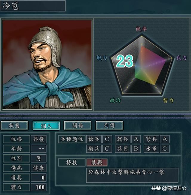 三国志11有哪些魅力极低却好用的武将（拥有一技之长的九个武将）