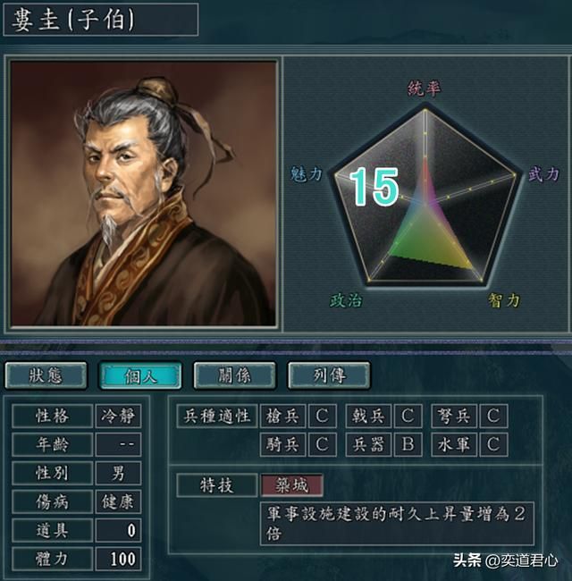 三国志11有哪些魅力极低却好用的武将（拥有一技之长的九个武将）