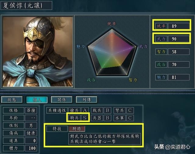 三国志11曹魏八虎将谁的骑兵最强？曹魏八虎将骑兵兵种适性排名