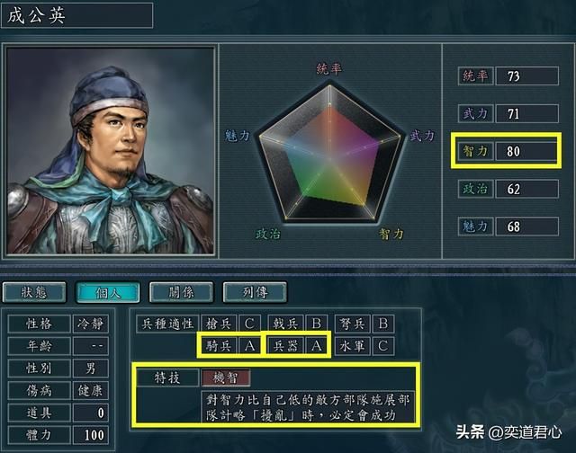 三国志11哪些武将特技本应是机智（六个常被修改特技为机智的武将）