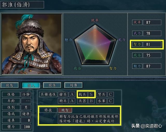 三国志11哪些武将特技本应是机智（六个常被修改特技为机智的武将）