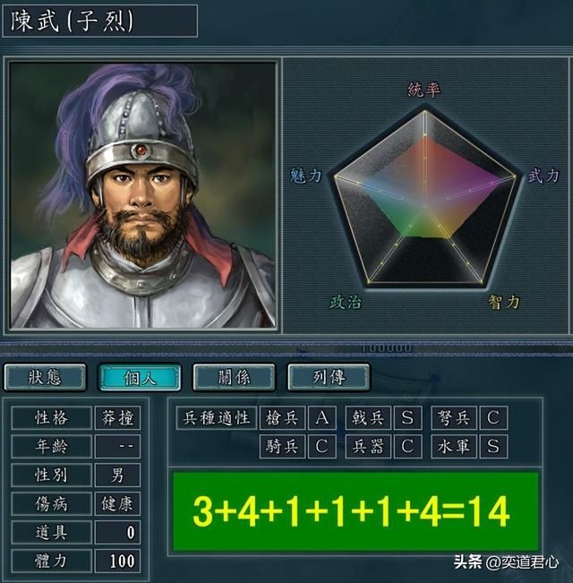三国志11江东十二虎臣谁最会用兵（十二虎臣六大兵种总分排名）