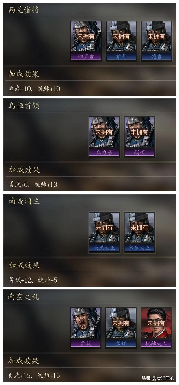 三国志11蛮族势力有哪些（三国志11各方位蛮族势力介绍）