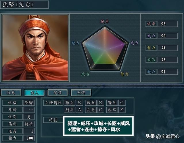 三国志11：同时携带多个特技，孙吴名将特技应该怎么设定？
