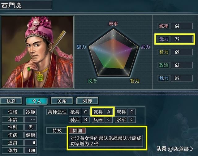 三国志11倾国特技武将有哪些（各MOD八大倾国武将盘点）