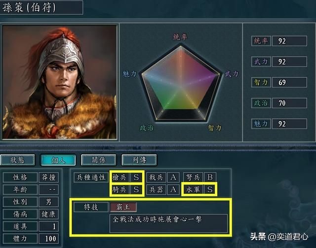三国志11哪些武将特技经常被改为霸王？有资格搭配霸王的八大将领
