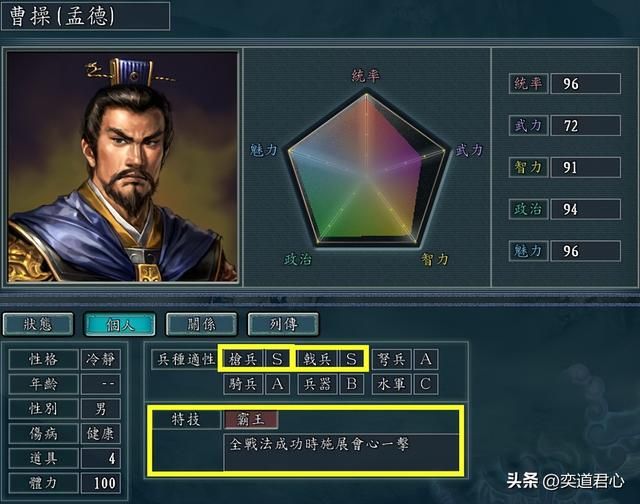 三国志11哪些武将特技经常被改为霸王？有资格搭配霸王的八大将领