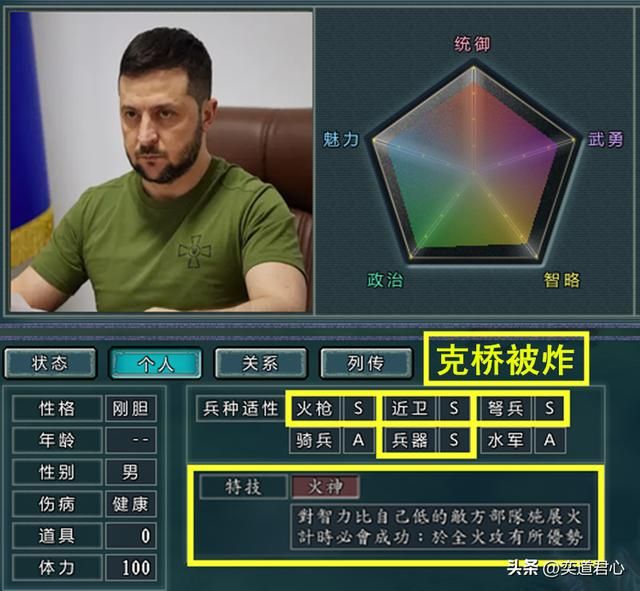 三国志11泽连斯基DIY武将怎么设计（泽连斯基属性特技参考）