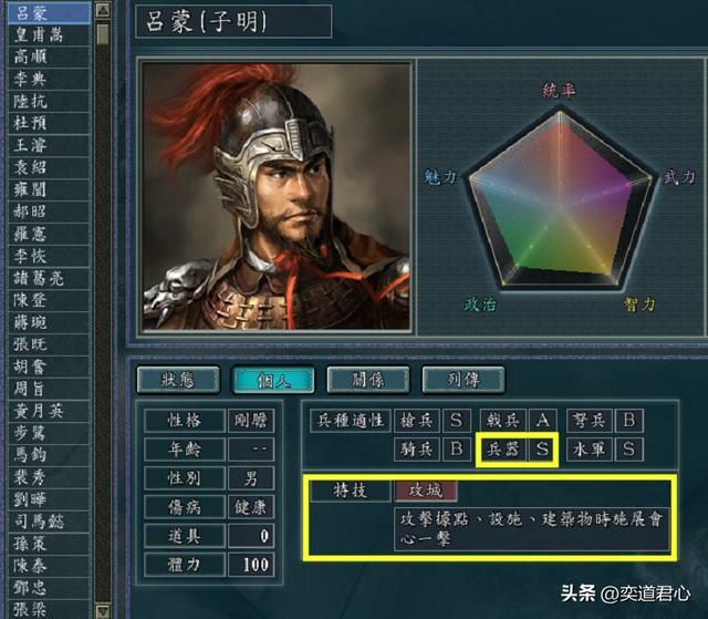三国志11哪些武将特技该为攻城（真正有资格搭配攻城的六大猛将）