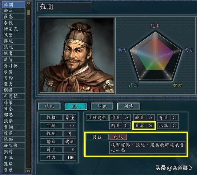 三国志11哪些武将特技该为攻城（真正有资格搭配攻城的六大猛将）