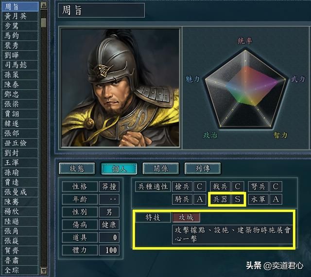 三国志11哪些武将特技该为攻城（真正有资格搭配攻城的六大猛将）