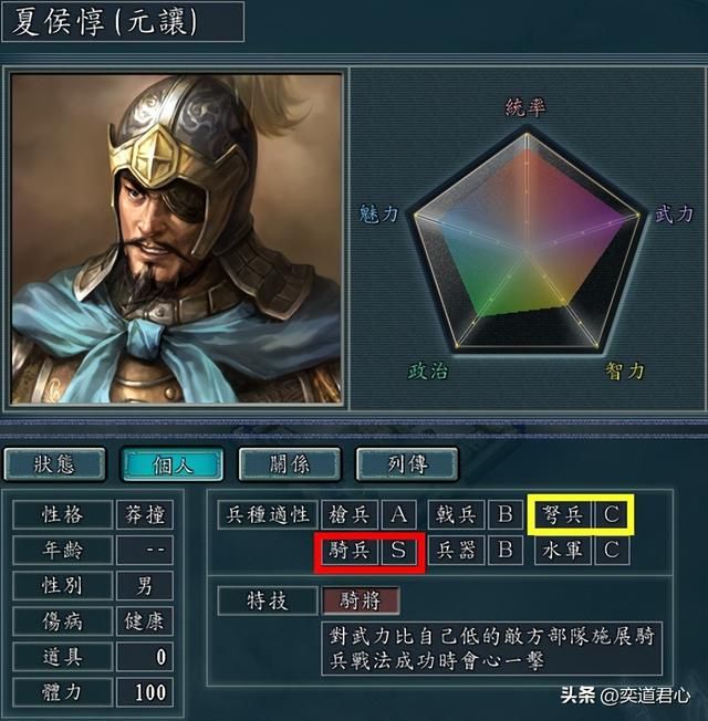 三国志11只会骑兵不会弩兵的武将有谁（十个S骑兵C弩兵的武将）