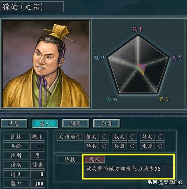 三国志11有哪些特技可以直接发挥（无需前提就能用的九个特技）