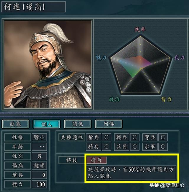 三国志11有哪些特技可以直接发挥（无需前提就能用的九个特技）