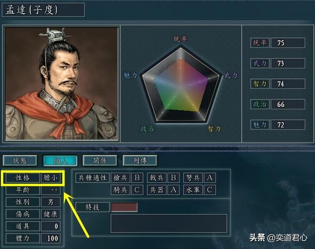 三国志11：这五个人性格可一点也不胆小，反而游戏设计失误