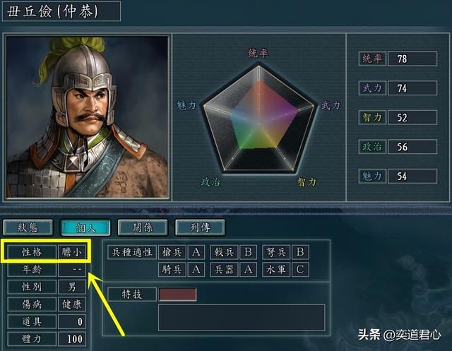 三国志11：这五个人性格可一点也不胆小，反而游戏设计失误