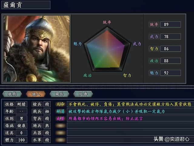 三国志11无尽的野望全势力介绍（巴比伦阵营武将城池一览）