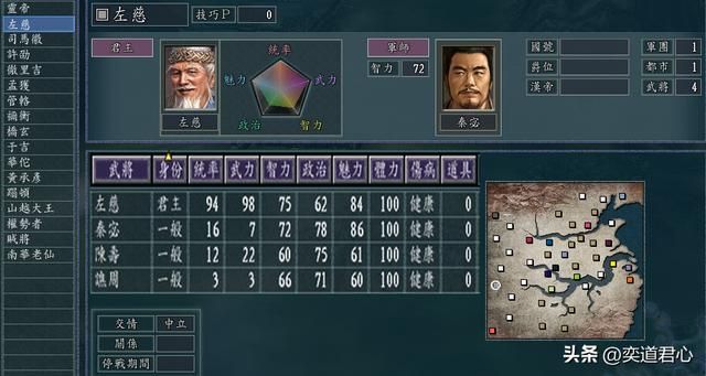 三国志11NPC乱舞剧本哪些小势力好玩（难度简单的小势力介绍）