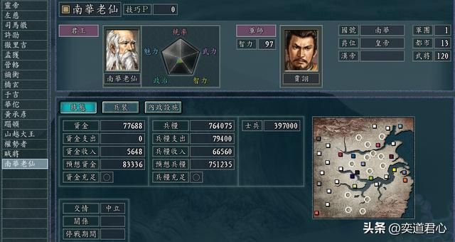 三国志11NPC乱舞剧本哪些小势力好玩（难度简单的小势力介绍）