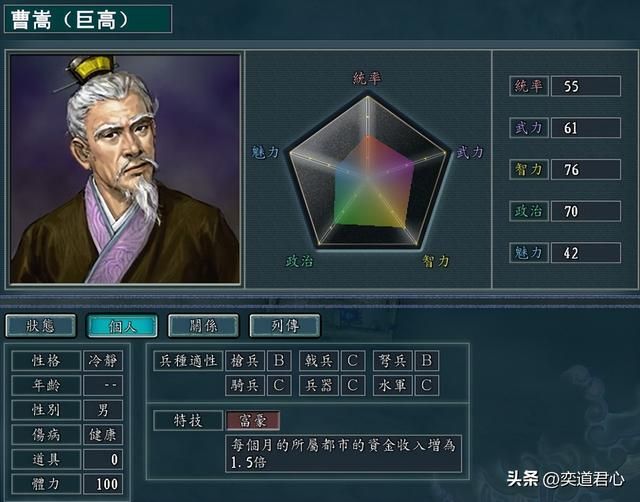 三国志11汉末名将的老爹们实力如何（汉末名爹DIY武将属性一览）