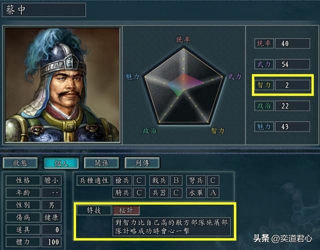 三国志11哪些武将特技可以是秘计（有资格搭配秘计的六大猛将）