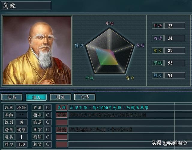 三国志11侠骨留香密宗势力介绍（密宗核心武将详细介绍）