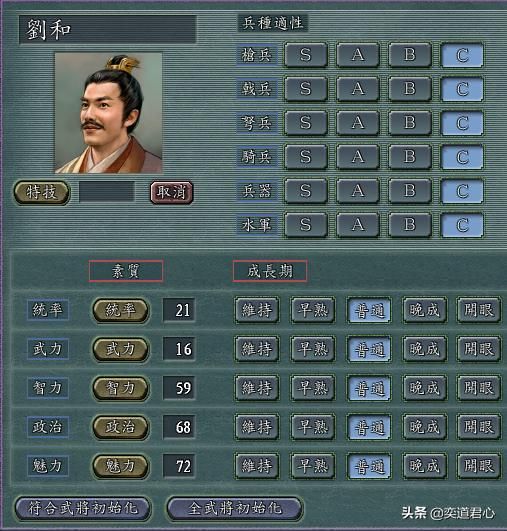 三国志11刘虞麾下武将水平如何（刘虞麾下五个核心武将极限属性一览）