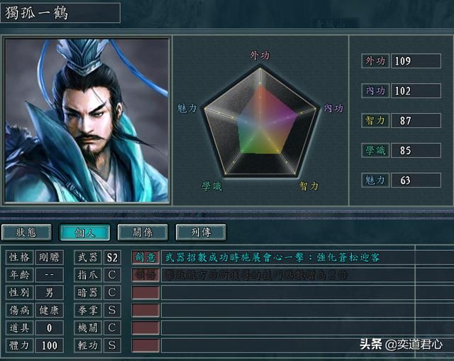 三国志11侠骨留香峨眉派势力介绍（峨眉派核心武将属性一览）