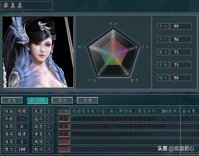 三国志11侠骨留香华山派势力介绍（华山派核心武将属性一览）