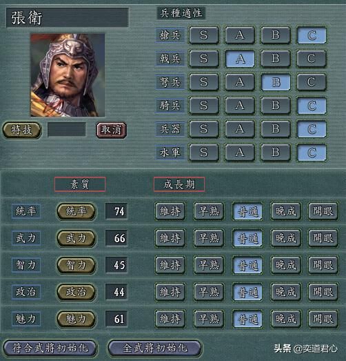 三国志11张鲁势力核心武将有哪些（张鲁核心武将极限培养属性一览）