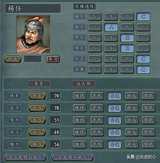 三国志11张鲁势力核心武将有哪些（张鲁核心武将极限培养属性一览）