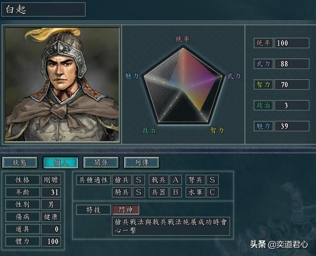 三国志11战国四大名将指的是谁（战国四大名将DIY属性一览）