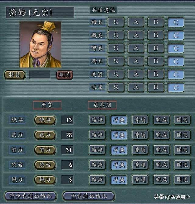 三国志11各姓最弱武将是谁（十个豪门姓氏最废武将盘点）