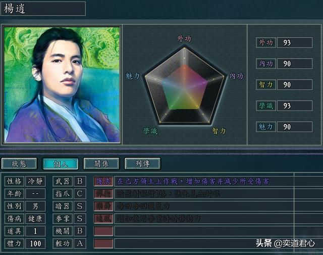 三国志11侠骨留香明教势力介绍（明教核心武将属性一览）