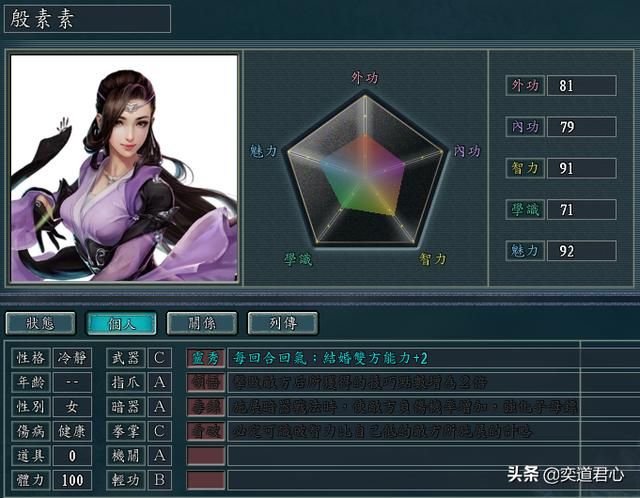 三国志11侠骨留香明教势力介绍（明教核心武将属性一览）