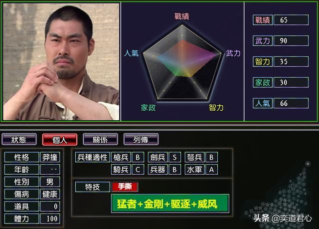 三国志11抗日神将DIY分享（抗日神将武将属性特技设计一览）