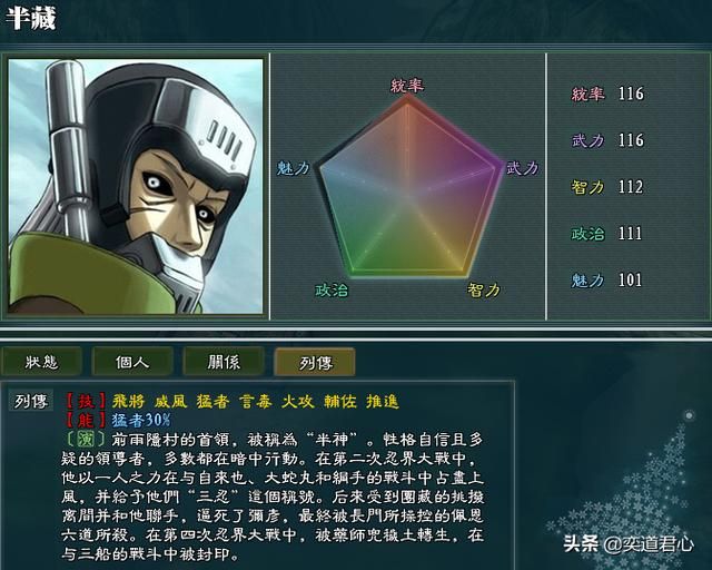 三国志11火影MOD雨隐势力怎么样（雨隐势力成员详细介绍）