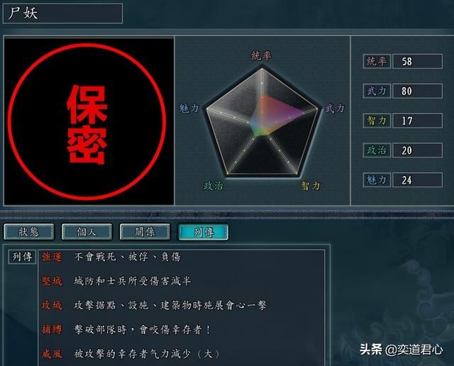 三国志11僵尸围城MOD有多少种僵尸（全僵尸属性情报一览）