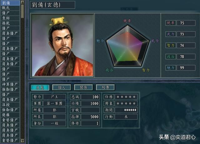 三国志11僵尸围城官渡尸变剧本介绍（各势力开局麾下武将一览）