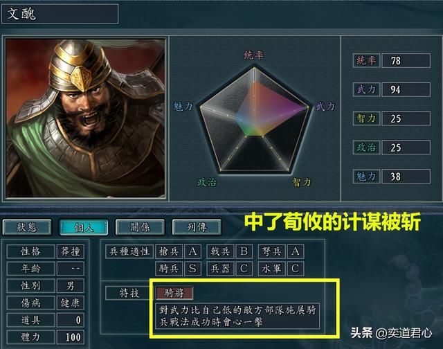 三国志11：九个明明把事情办砸了，却依旧被设定了特技的人